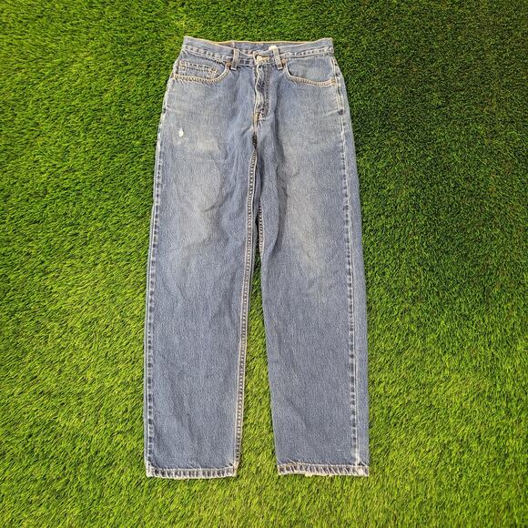 Vintage LEVIS 547 Baggy Jeans 29x31 Faded Denim Stonewash 90s Y2K - Picture 1 of 15